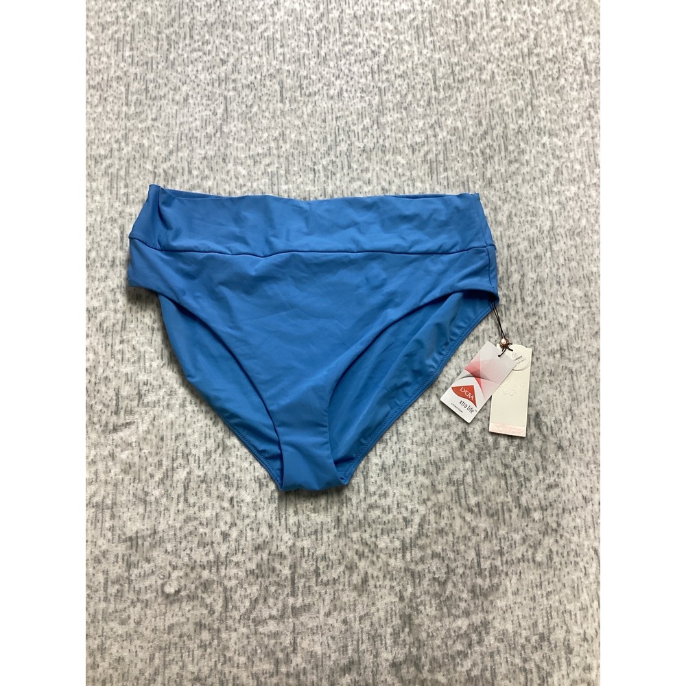 CALIA Wide Banded High Rise Bikini Bottoms Tranquil Blue XXL WSA15404SP25 NWT